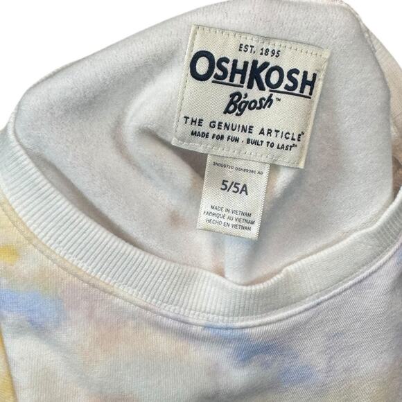 OshKosh B'gosh Cloud-Dye Long-Sleeve Pullover - Size Girls 5 - Picture 3 of 5